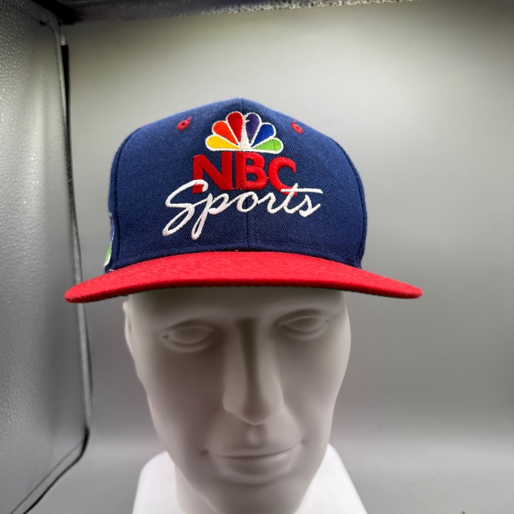 Vintage 90s Sports Specialties NBC Sports Snapback Hat Mens OSFA Navy Blue